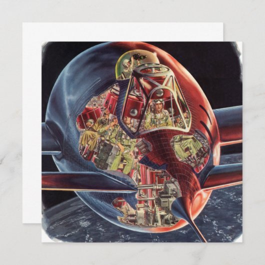 wetenschap Fiction Astronaut Rocket Spaceship (Voorkant / Achterkant)