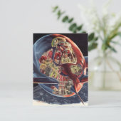 wetenschap Fiction Astronaut Rocket Spaceship Briefkaart (Staand voorkant)