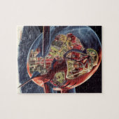  wetenschap Fiction Astronaut Rocket Spaceship Legpuzzel (Horizontaal)