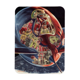 wetenschap Fiction Astronaut Rocket Spaceship Magneet