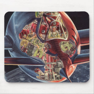  wetenschap Fiction Astronaut Rocket Spaceship Muismat