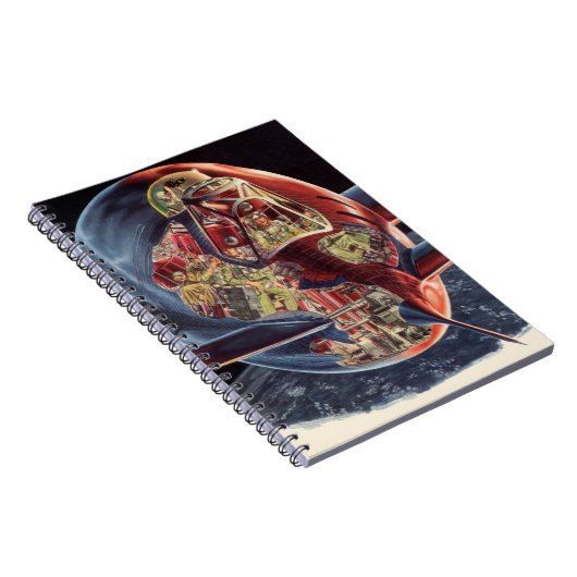 wetenschap Fiction Astronaut Rocket Spaceship Notitieboek (Rechterzijde)