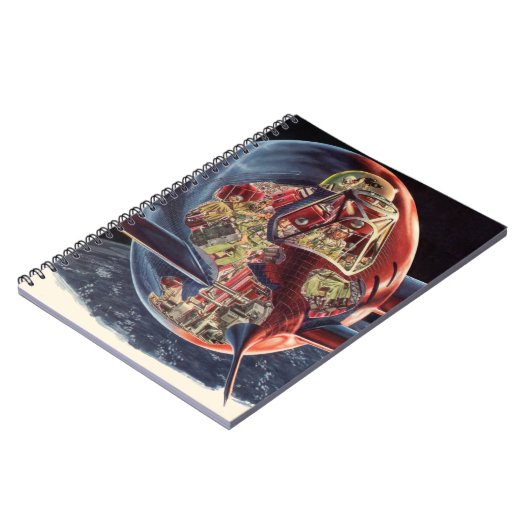 wetenschap Fiction Astronaut Rocket Spaceship Notitieboek (Linkerzijde)