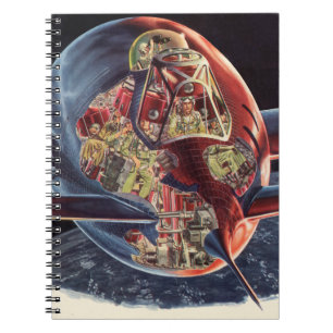 wetenschap Fiction Astronaut Rocket Spaceship Notitieboek