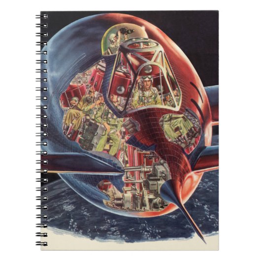  wetenschap Fiction Astronaut Rocket Spaceship Notitieboek (Voorkant)