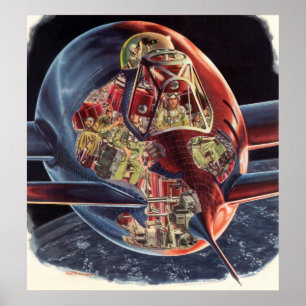  wetenschap Fiction Astronaut Rocket Spaceship Poster