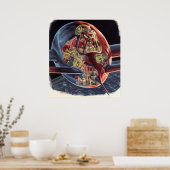  wetenschap Fiction Astronaut Rocket Spaceship Poster (Keuken)