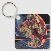  wetenschap Fiction Astronaut Rocket Spaceship Sleutelhanger (Voorkant)
