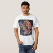 wetenschap Fiction Astronaut Rocket Spaceship T-shirt (Voorkant volledig)