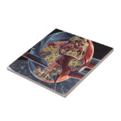 wetenschap Fiction Astronaut Rocket Spaceship Tegeltje (Zijkant)