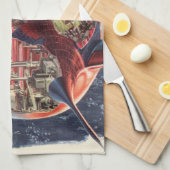 wetenschap Fiction Astronaut Rocket Spaceship Theedoek (Quarter Fold)