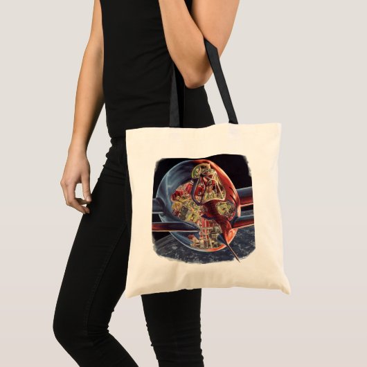  wetenschap Fiction Astronaut Rocket Spaceship Tote Bag (Voorkant (product))