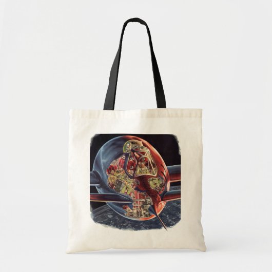  wetenschap Fiction Astronaut Rocket Spaceship Tote Bag (Voorkant)
