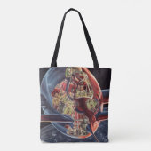 wetenschap Fiction Astronaut Rocket Spaceship Tote Bag (Achterkant)