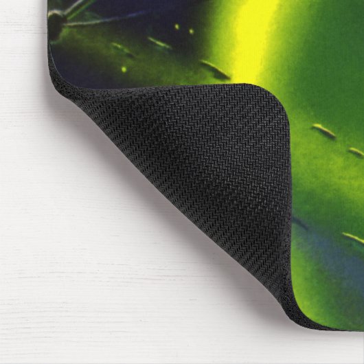 wetenschap Fiction Green Planet w Spaceship Muismat (Hoek)