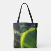 wetenschap Fiction Green Planet w Spaceship Tote Bag (Achterkant)