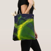 wetenschap Fiction Green Planet w Spaceship Tote Bag (Dichtbij)