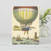 wetenschap Fiction Hot Air Ballon Diriable Kaart (Staand voorkant)