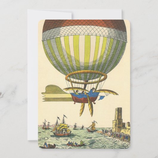 wetenschap Fiction Hot Air Ballon Diriable Kaart (Voorkant)