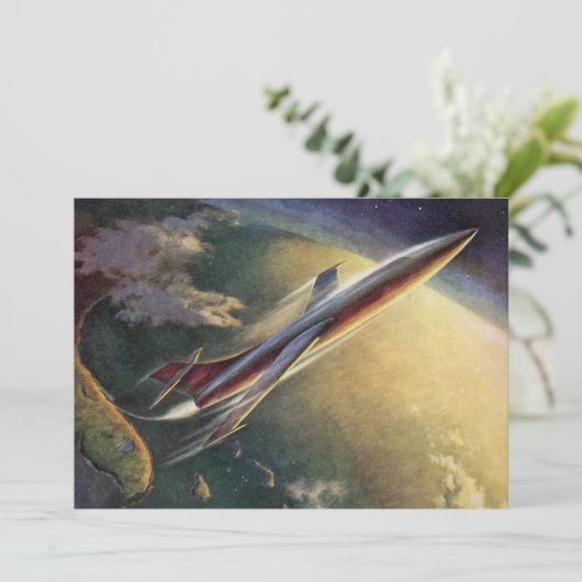 wetenschap Fiction Spaceship Airplane Earth (Staand voorkant)