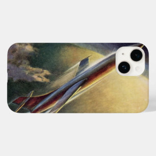 wetenschap Fiction Spaceship Airplane Earth Case-Mate iPhone Case