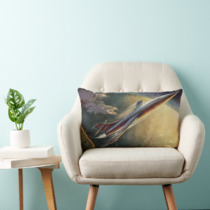  wetenschap Fiction Spaceship Airplane Earth Kussen