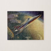 wetenschap Fiction Spaceship Airplane Earth Legpuzzel (Horizontaal)