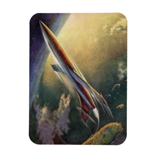  wetenschap Fiction Spaceship Airplane Earth Magneet (Verticaal)