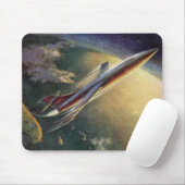 wetenschap Fiction Spaceship Airplane Earth Muismat (Met muis)