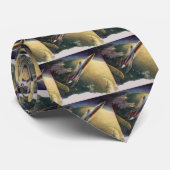 wetenschap Fiction Spaceship Airplane Earth Stropdas (Opgerold)