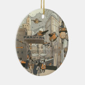 Wetenschap Fiction Urban Paris, Steam Punk Keramisch Ornament (Rechts)