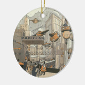 Wetenschap Fiction Urban Paris, Steam Punk Keramisch Ornament (Links)