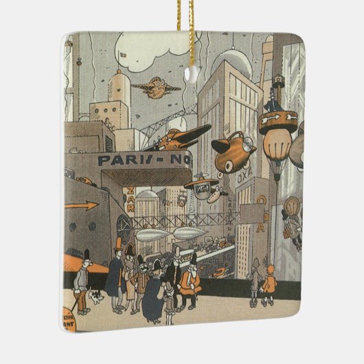  Wetenschap Fiction Urban Paris, Steam Punk Keramisch Ornament (Rechts)