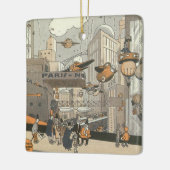 Wetenschap Fiction Urban Paris, Steam Punk Keramisch Ornament (Links)
