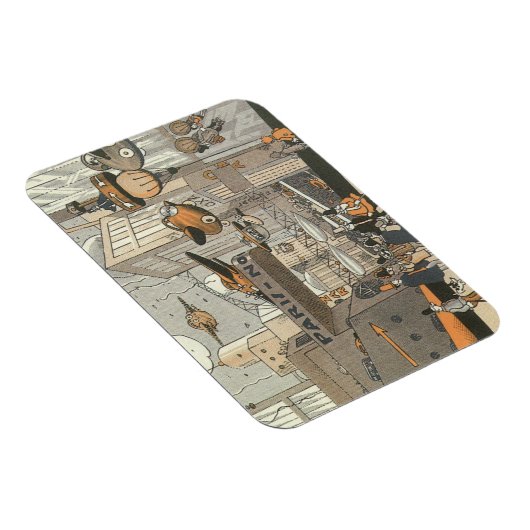  Wetenschap Fiction Urban Paris, Steam Punk Magneet (Rechterzijde)