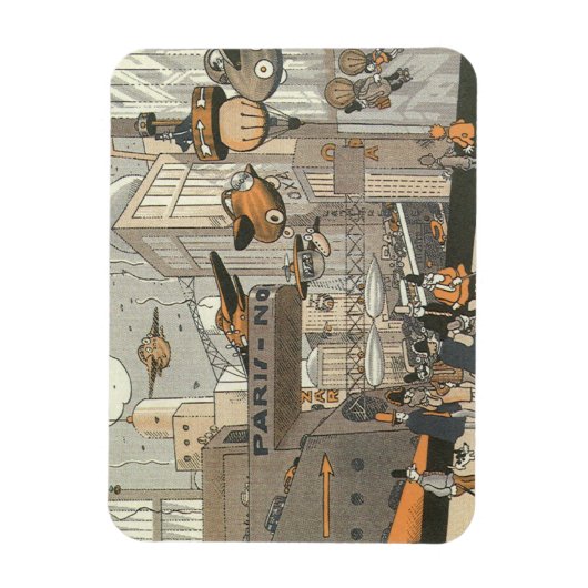 Wetenschap Fiction Urban Paris, Steam Punk Magneet (Verticaal)