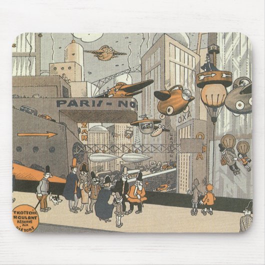  Wetenschap Fiction Urban Paris, Steam Punk Muismat (Voorkant)