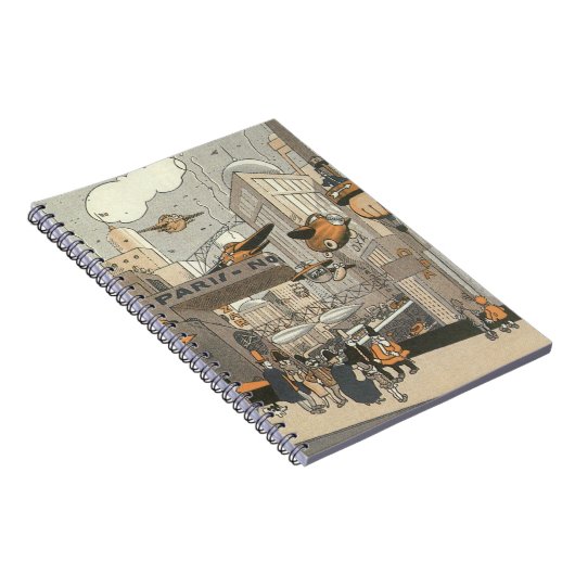  Wetenschap Fiction Urban Paris, Steam Punk Notitieboek (Rechterzijde)