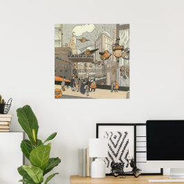  Wetenschap Fiction Urban Paris, Steam Punk Poster