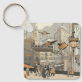 Wetenschap Fiction Urban Paris, Steam Punk Sleutelhanger (Voorkant)