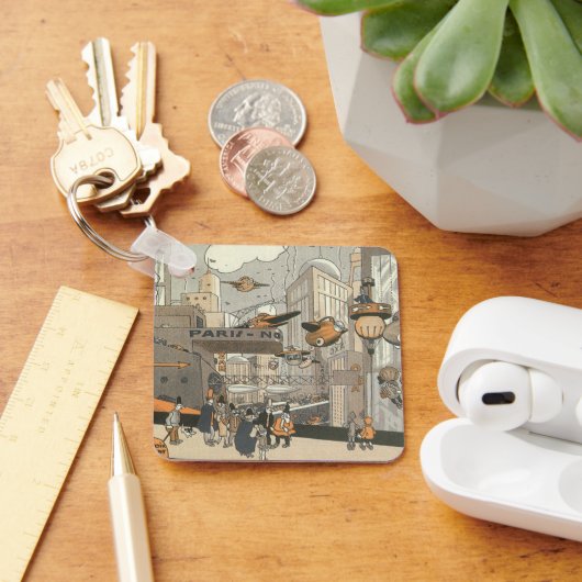 Wetenschap Fiction Urban Paris, Steam Punk Sleutelhanger (Bureau)