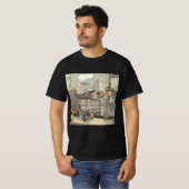 Wetenschap Fiction Urban Paris, Steam Punk T-shirt (Voorkant volledig)