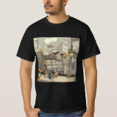 Wetenschap Fiction Urban Paris, Steam Punk T-shirt (Voorkant)