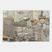  Wetenschap Fiction Urban Paris, Steam Punk Theedoek (Horizontaal)