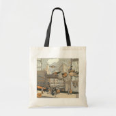  Wetenschap Fiction Urban Paris, Steam Punk Tote Bag (Voorkant)