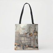  Wetenschap Fiction Urban Paris, Steam Punk Tote Bag (Voorkant)