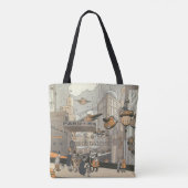  Wetenschap Fiction Urban Paris, Steam Punk Tote Bag (Achterkant)