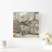  Wetenschap Fiction Urban Paris, Steam Punk Vierkante Klok (Huis)