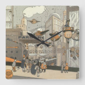 Wetenschap Fiction Urban Paris, Steam Punk Vierkante Klok (Voorkant)