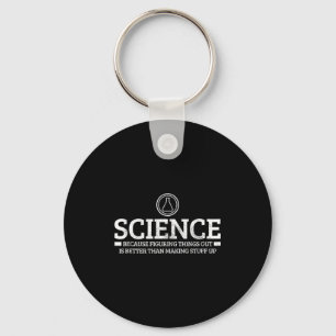 Wetenschap Fysica Scheikunde Nerd Grappige Spreuk Sleutelhanger